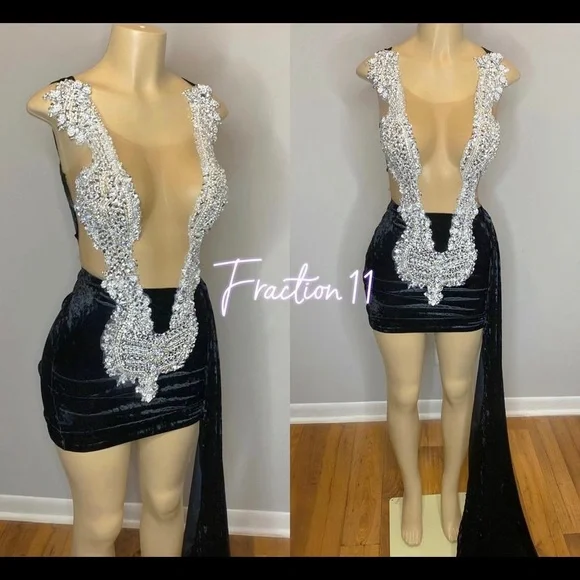 branded birthday dress for women Embellished custom made birthday dress